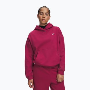 Dámská mikina Under Armour Icon Fleece Hoodie claret/white