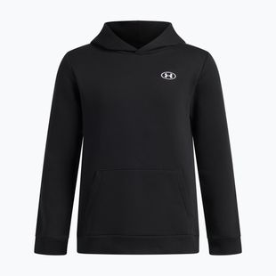 Dětská mikina Under Armour B Rival Fleece Hoodie ultimate black/white