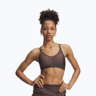 Sportovní podprsenka Under Armour Crossback Low peppercorn/kona brown