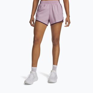 Dámské běžecké šortky Under Armour Fly By 3" Shorts mauve pink/purple echo/reflective