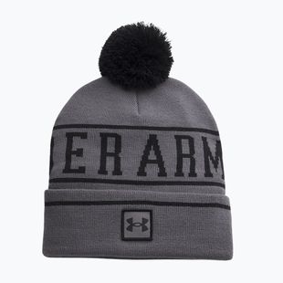 Pánská zimní čepice Under Armour Halftime Pom Beanie castlerock/black/black