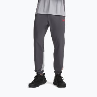 Pánské tréninkové kalhoty Under Armour Tech Utility Woven Pants castlerock/mod gray/racer red