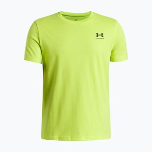 Dětské tričko Under Armour Sportstyle Left Chest green citrine/black