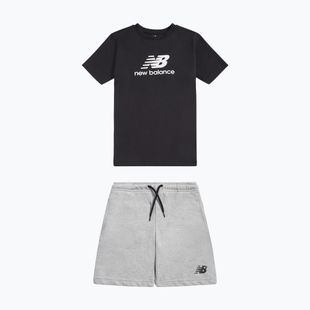 Dětská souprava New Balance Stacked Logo Tee & FT Short nb caviar