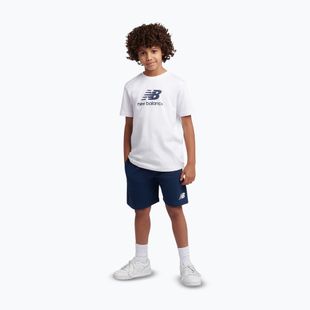 Dětská souprava New Balance Stacked Logo Tee & FT Short nb bright white