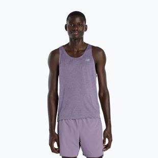 Pánské tričko New Balance Singlet Athletics candied violet heather