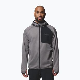 Pánská mikina Columbia Triple Canyon Grid Fleece Hooded Full Zip II city grey/black