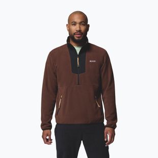 Pánská fleecová mikina Columbia Sequoia Grove Half Zip Fleece tobacco/black