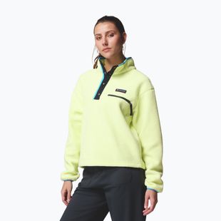 Dámská fleecová mikina Columbia Helvetia II Cropped Half Snap Fleece citron haze/black/compass blue