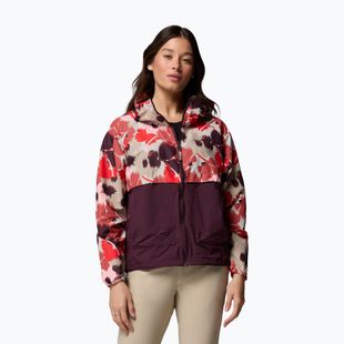 Dámská větrovka Columbia Spire Valley Printed Windbreaker washed red ikatbloom print/moonvista