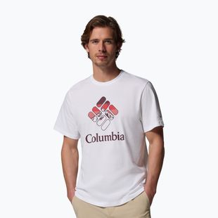 Pánské tričko Columbia CSC Seasonal Graphic white/heavenly stacked gem