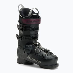 Pánské lyžáky Salomon S/Pro Supra Boa 100 GW black/dark grey metallic/burgundy metallic