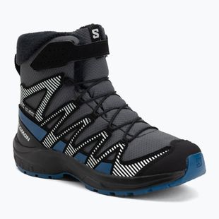 Dětské turistické boty Salomon XA Pro V8 Winter Waterproof turbulence / black / dark blue