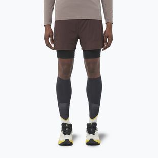 Pánské běžecké šortky Salomon Sense 2IN1 coffee bean