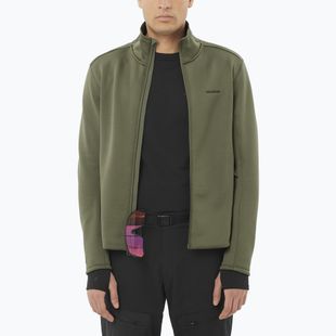 Pánská mikina Salomon Outline Warm Fleece Full Zip grape leaf