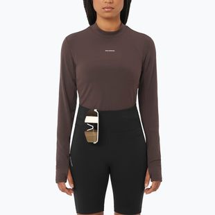 Dámské běžecké tričko Longsleeve Salomon Bliss coffee bean