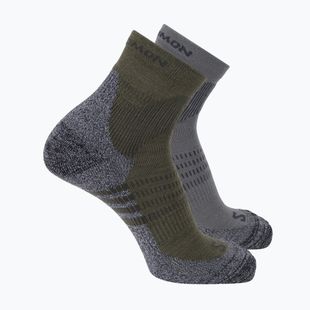 Ponožky Salomon X Ultra Access Quarter 2 pairs excalibur/olive night