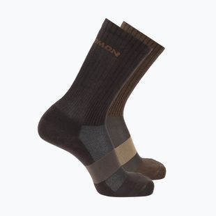 Ponožky Salomon Evasion Crew 2 pairs dark earth/walnut