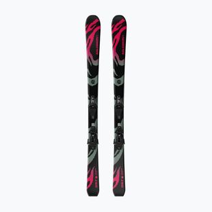 Dětské sjezdové lyže + vázání Salomon QST Jr Black S + C5 GW black/neon punch