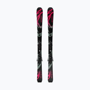 Dětské sjezdové lyže + vázání Salomon QST Jr Black M + L6 GW black/neon punch