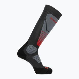 Lyžařské ponožky Salomon S/Pro Anthracite/Medium Grey/Fiery Red