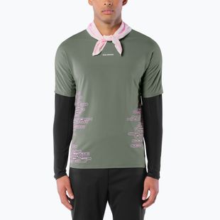 Pánské běžecké tričko Salomon Sense Aero GFX Tee SS castor gray/pink frosting