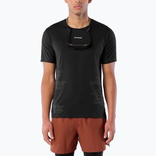 Pánské běžecké tričko Salomon Sense Aero GFX Tee SS deep black/black beauty