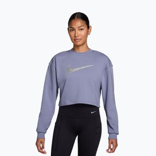 Dámská tréninková mikina Nike Pro Dri-Fit Crew Neck iron purple/metallic silver/white