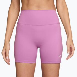 Dámské šortky Nike One High-Waisted Biker 5" light magenta/white