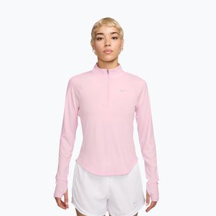 Dámské běžecké tričko s dlouhým rukávem Nike Tempo Swoosh Run Dri-Fit 1/4-Zip pink foam/white