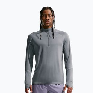 Pánská běžecká mikina Nike Miler Dri-Fit UV 1/2 Zip smoke grey