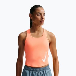 Dámské běžecké tričko Nike Swoosh Run Dri-Fit orange pulse/photon dust/white