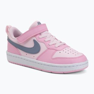 Dětské boty Nike Court Borough Low Recraft pink foam/pink rise/white/ashen slate