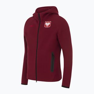 Pánská fotbalová mikina Nike Tech Fleece Poland Full Zip Hoodie team red