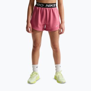 Dětské šortky Nike Pro Fleece Dri-Fit peony/peony/black/white