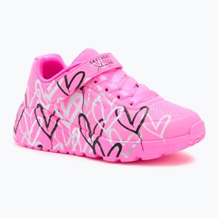 Dětské boty SKECHERS Uno Lite Love Levitate hot pink/multi