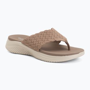 Dámské pantofle SKECHERS Ultra Flex 3.0 Rhythm Waves brown