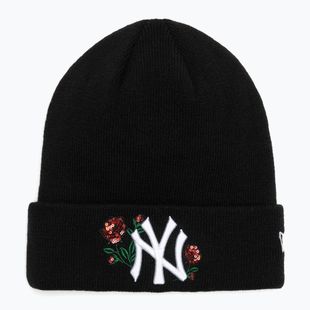 Dámská zimní čepice New Era Sequin Rose Beanie New York Yankees black