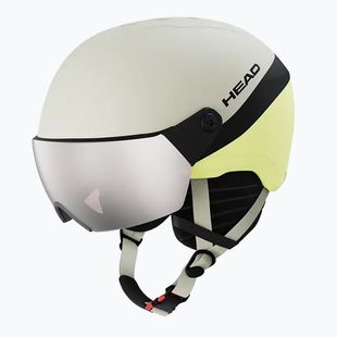 Dětská lyžařská helma HEAD Yuki Visor Jr lime swirl/silver/red