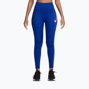 Dámské legíny Nike Tempo Swoosh Run old royal/pink rise