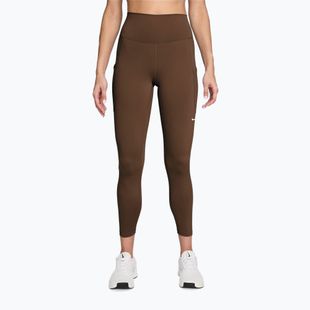 Dámské tréninkové legíny Nike One High-Waisted 7/8 cacao wow/white