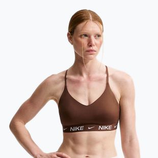 Dámská sportovní podprsenka Nike Dri-Fit Indy Light Support cacao wow