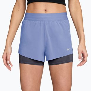 Dámské běžecké šortky Nike Swift Mid-Rise 2in1 aluminum/royal tint