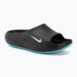 Pánské nazouváky Nike ReactX Rejuven8 black/gamma blue/metallic silver