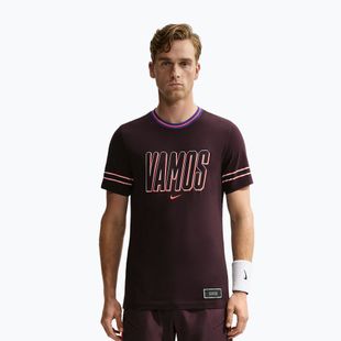 Pánské tričko na lezení Nike Court Dri-FIT Cotton burgundy ash