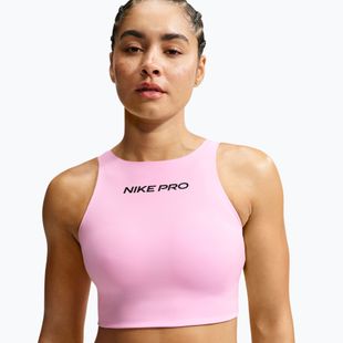 Sportovní podprsenka Nike Pro Sculpt pink rise/black