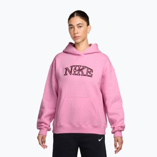 Dámská mikina Nike Studio Fleece pink rise/pink smoke