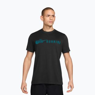 Pánské běžecké tričko Nike Dri-Fit Running T-Shirt black/bright spruce
