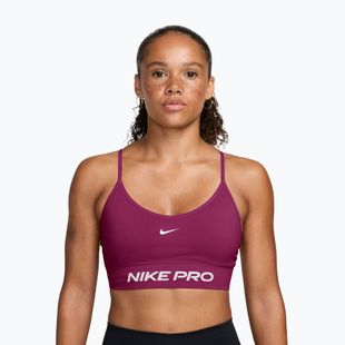 Sportovní podprsenka Nike Pro Seamless Light Support true berry/white