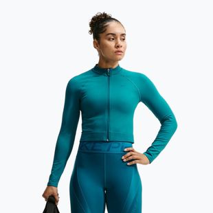 Dámská tréninková mikina Nike Pro Seamless Full Zip Top bright spruce